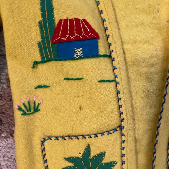 vintage Embroidered MEXICO jacket sweater cardigan - Picture 5 of 6